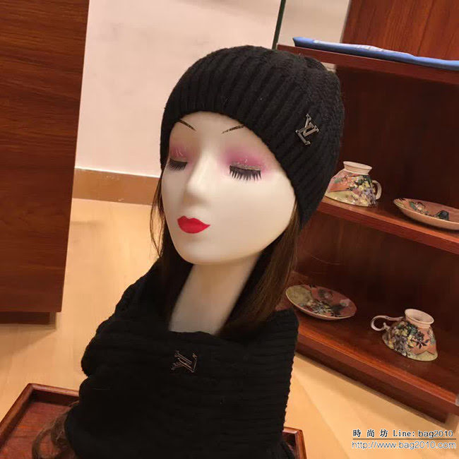 路易威登LV 秋冬新款 原單羊毛帽子圍巾套裝 情侶款 男女同款 LLWJ6200